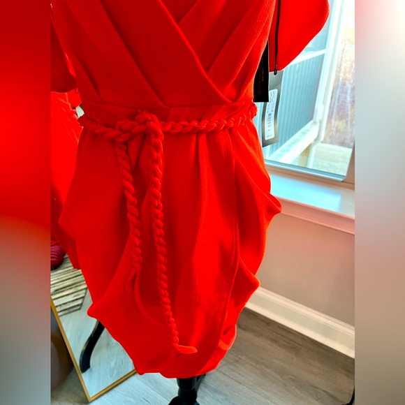 Gabriel Union  NYandC orange wrap dress. Size S with belt - Picture 6 of 6